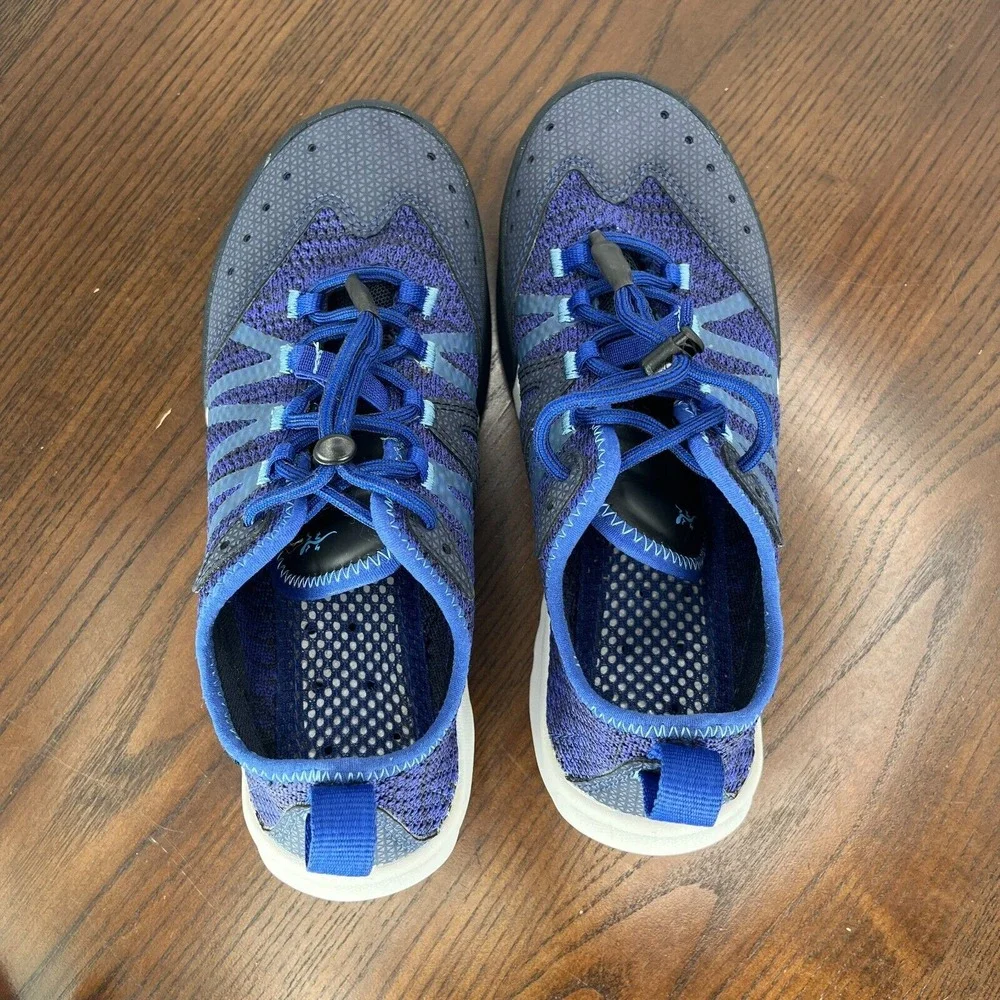 Chaco Torrent Pro Women's Sneaker 6.5 Blue Knit Casual Toggle Lace Shoes J106946